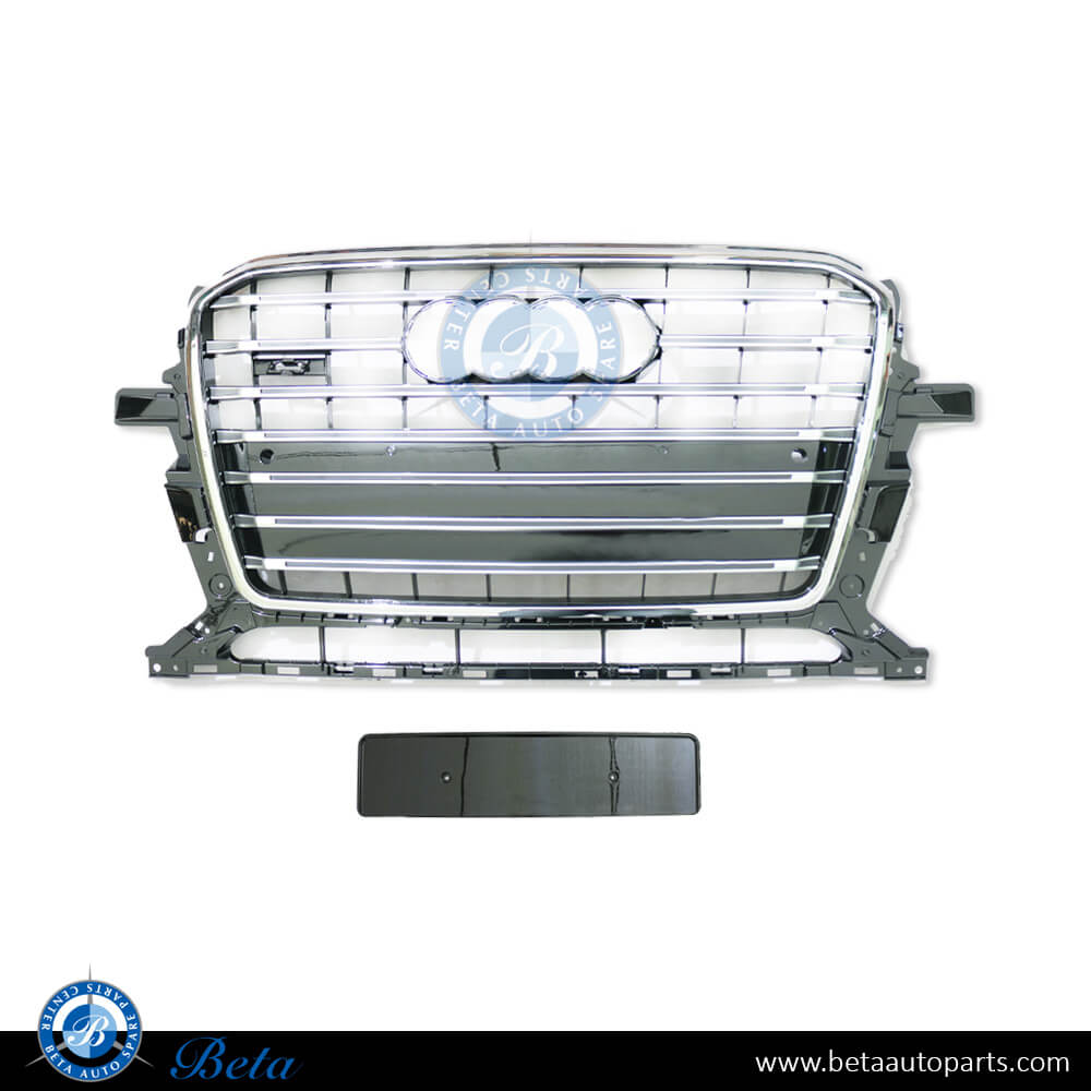 Grille SQ5 Look Black and Chrome color for Audi Q5 2013-2017 models, Part Number 8R0853651AD Grille SQ5 Look Black and Chrome color for Audi Q5 2013-2017 models, Part Number 8R0853651AD